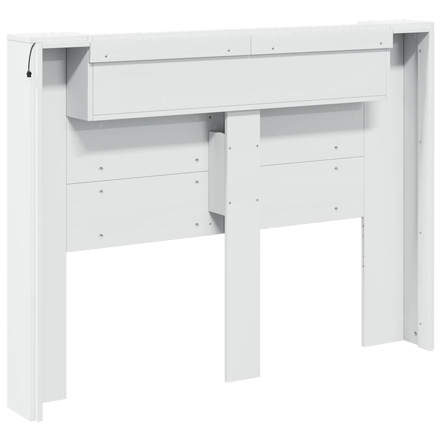 Hoofdbord met hoofdeinde Wit 140 x 16,5 x 103,5 cm Bewerkt hout
