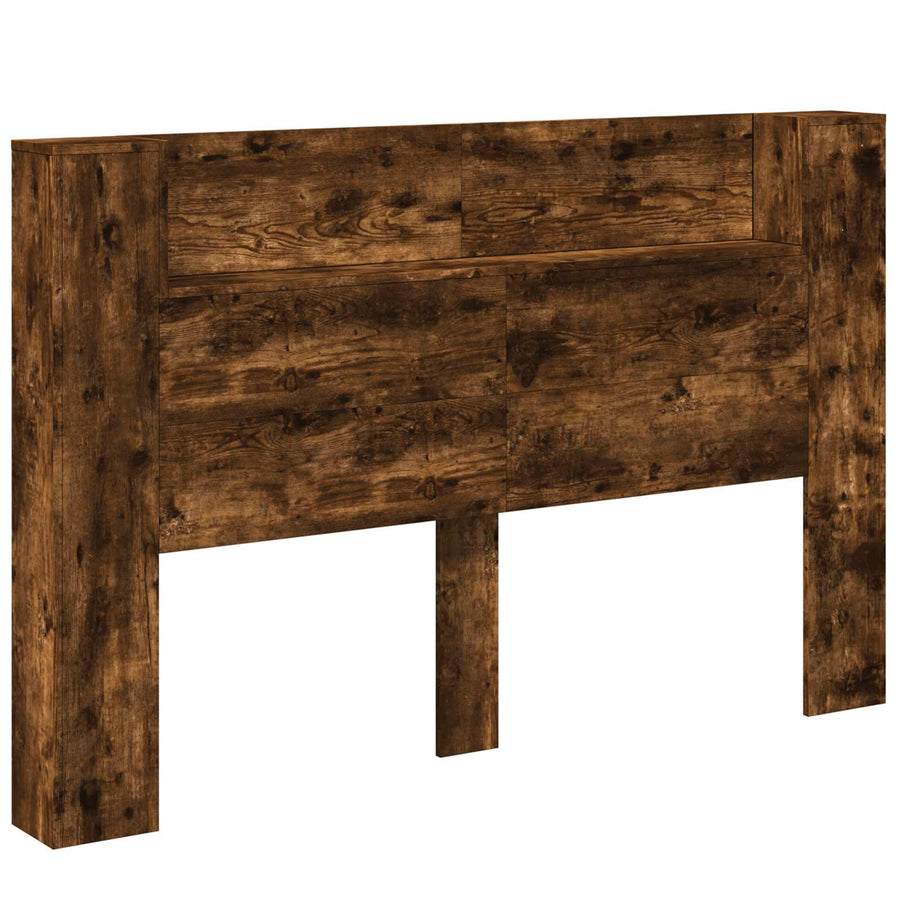 Hoofdbord Gerookt eiken 160 x 16,5 x 103,5 cm Bewerkt hout