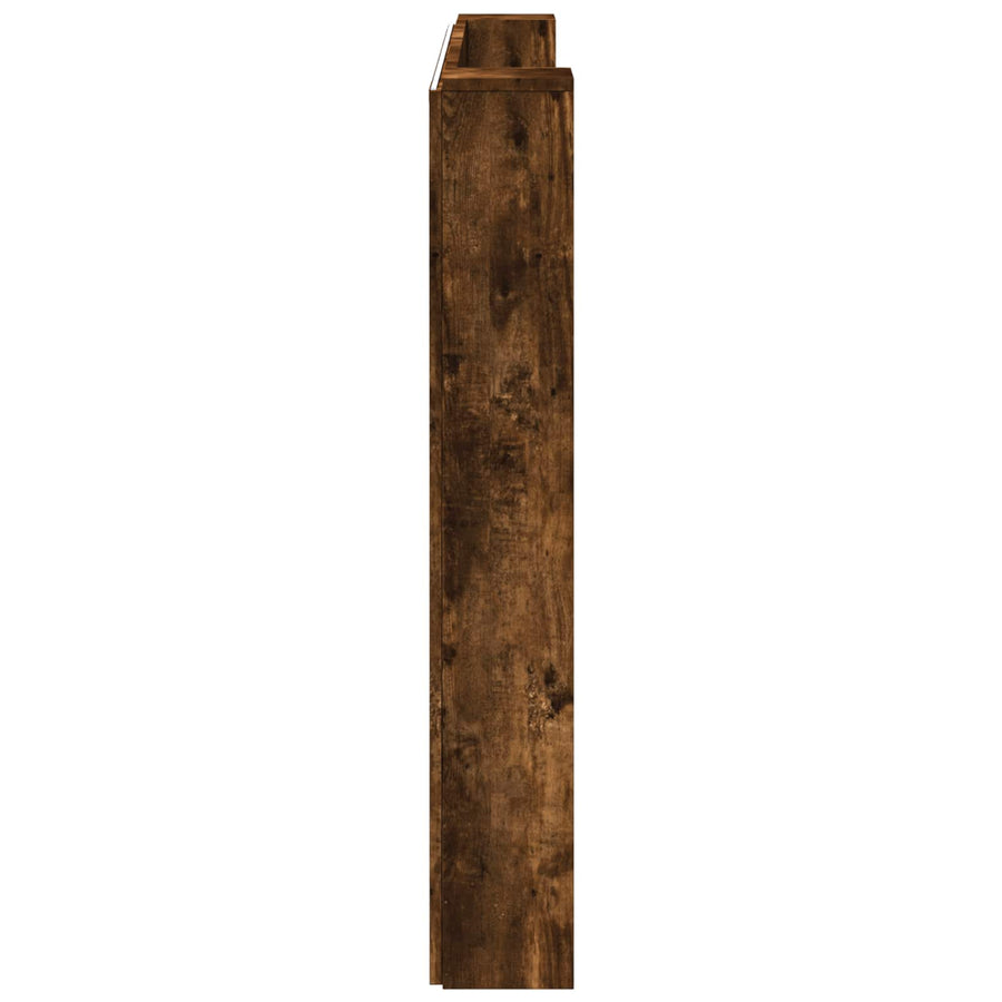 Hoofdbord Gerookt eiken 160 x 16,5 x 103,5 cm Bewerkt hout