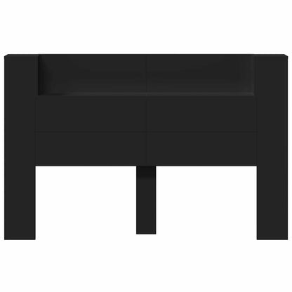 Hoofdbord met opslag Zwart 160 x 16,5 x 103,5 cm Bewerkt hout