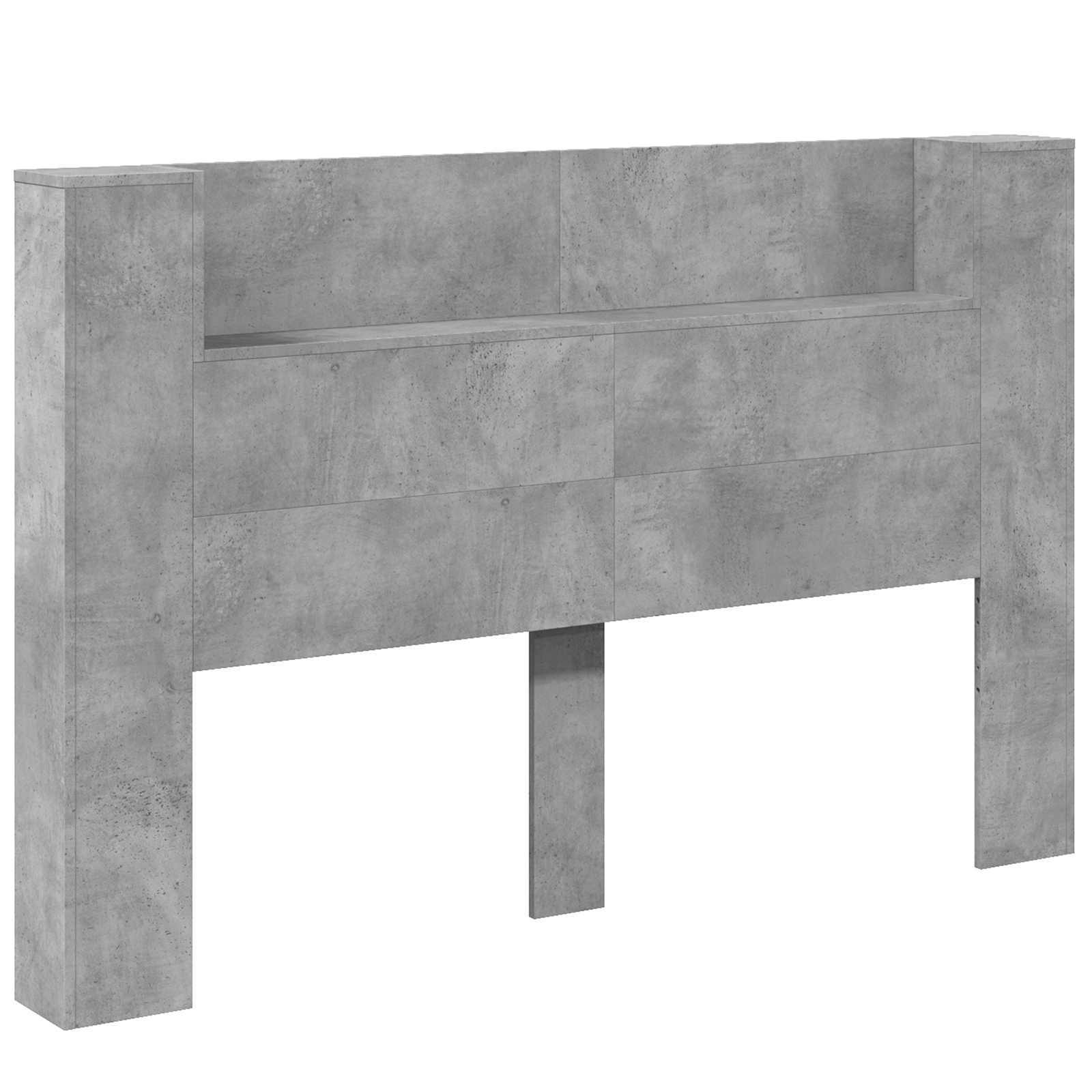 Hoofdbord Beton Grijs 160 x 16,5 x 103,5 cm Bewerkt hout