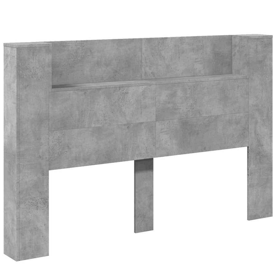 Hoofdbord Beton Grijs 160 x 16,5 x 103,5 cm Bewerkt hout