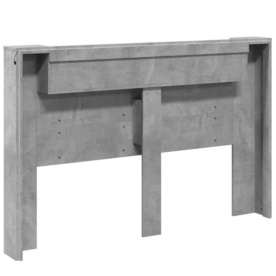 Hoofdbord Beton Grijs 160 x 16,5 x 103,5 cm Bewerkt hout