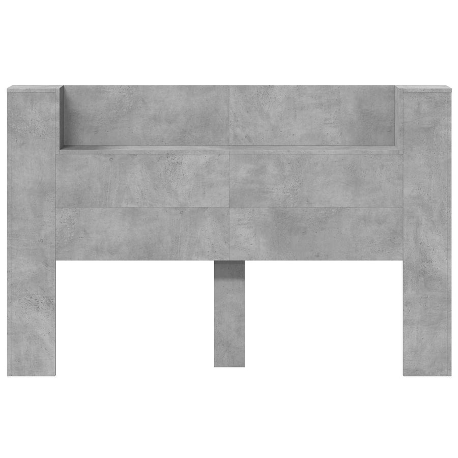 Hoofdbord Beton Grijs 160 x 16,5 x 103,5 cm Bewerkt hout