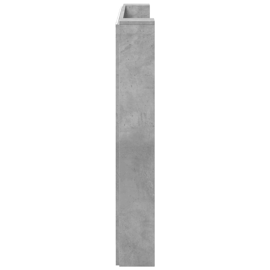 Hoofdbord Beton Grijs 160 x 16,5 x 103,5 cm Bewerkt hout