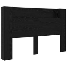 Hoofdbord Zwart Eiken 160 x 17 x 104,5 cm Bewerkt hout