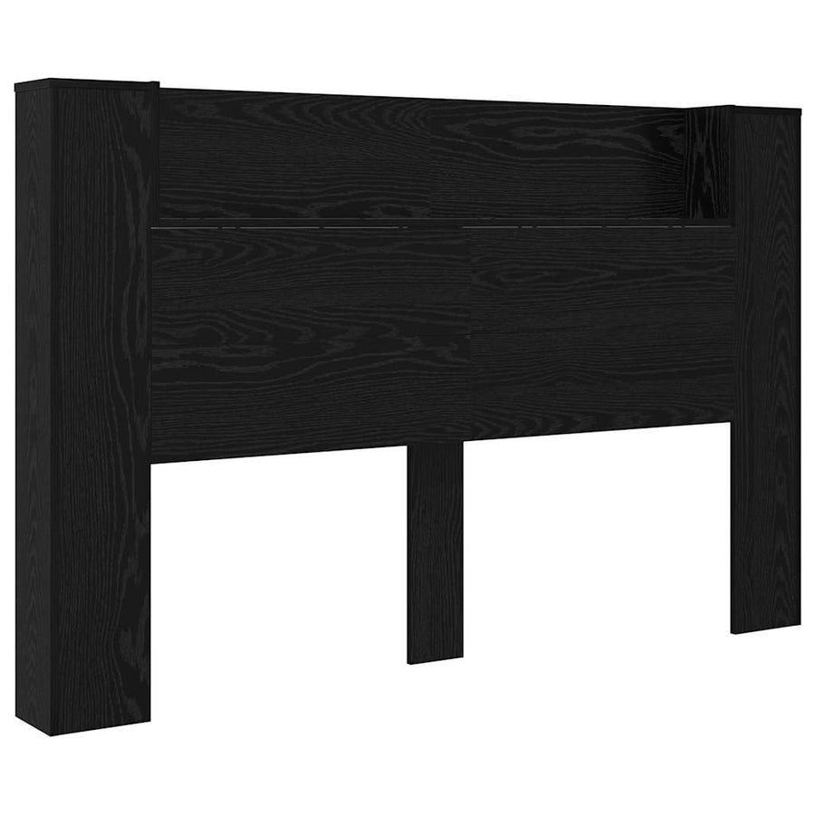 Hoofdbord Zwart Eiken 160 x 17 x 104,5 cm Bewerkt hout