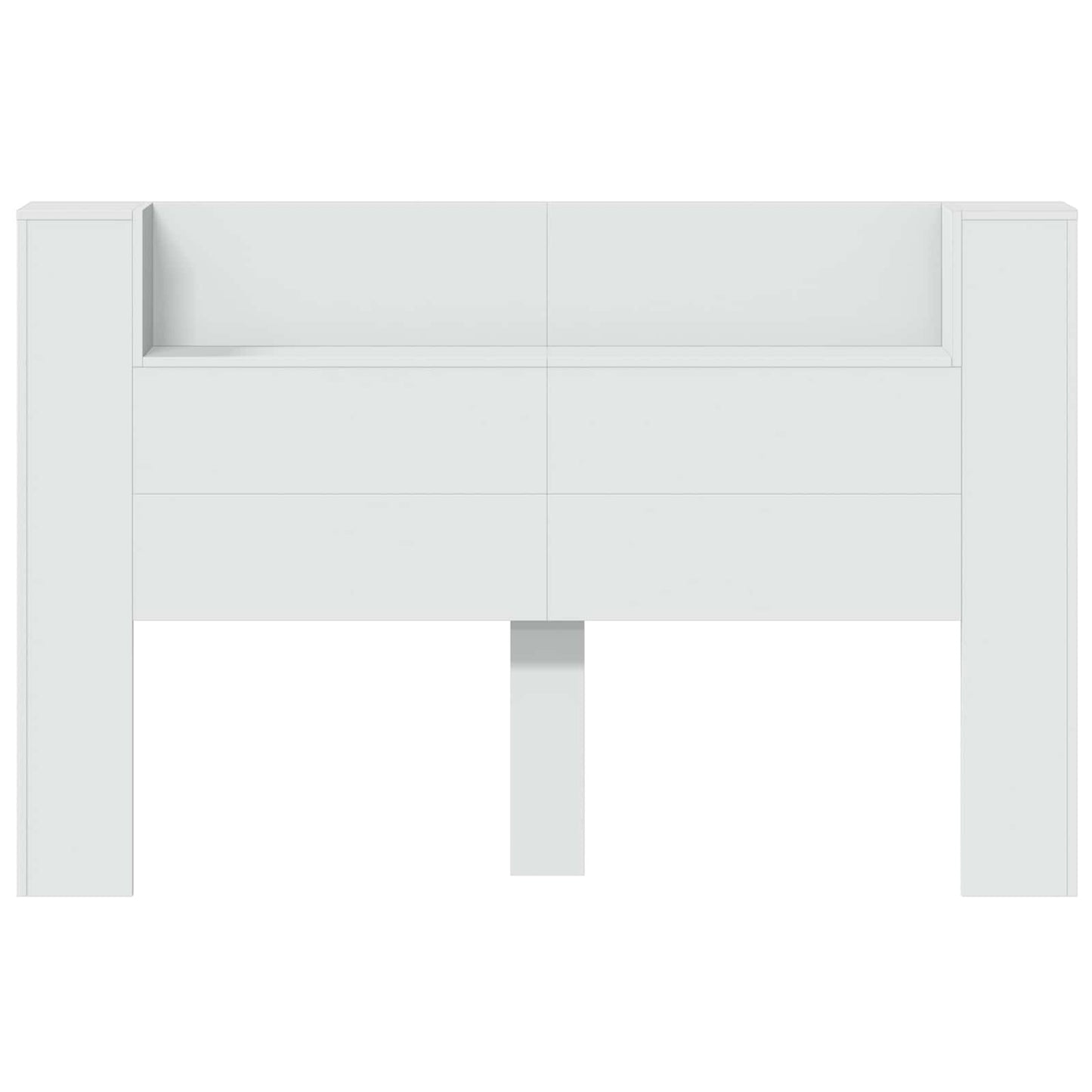 Hoofdbord met hoofdeinde Wit 160 x 16,5 x 103,5 cm Bewerkt hout
