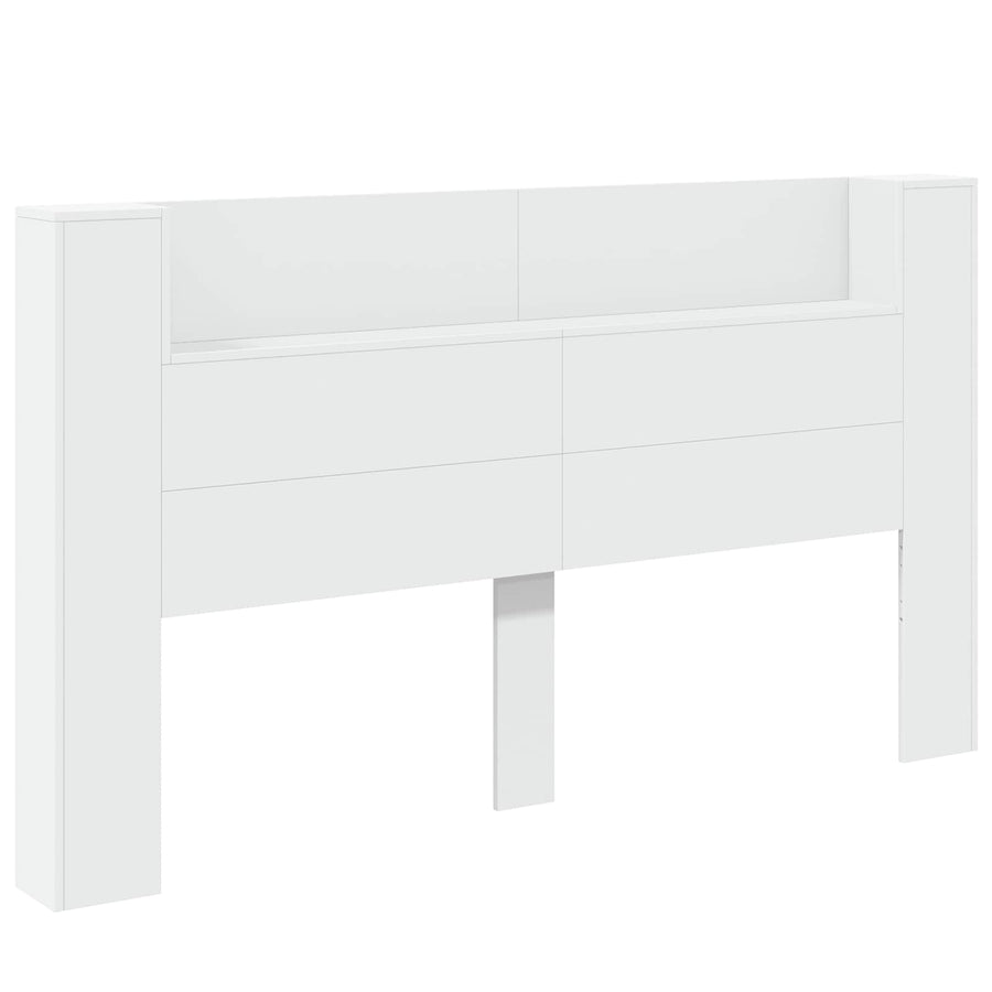Hoofdbord met hoofdeinde Wit 180 x 16,5 x 103,5 cm Bewerkt hout