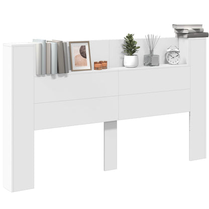 Hoofdbord met hoofdeinde Wit 180 x 16,5 x 103,5 cm Bewerkt hout