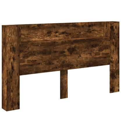 Hoofdbord Gerookt eiken 180 x 16,5 x 103,5 cm Bewerkt hout