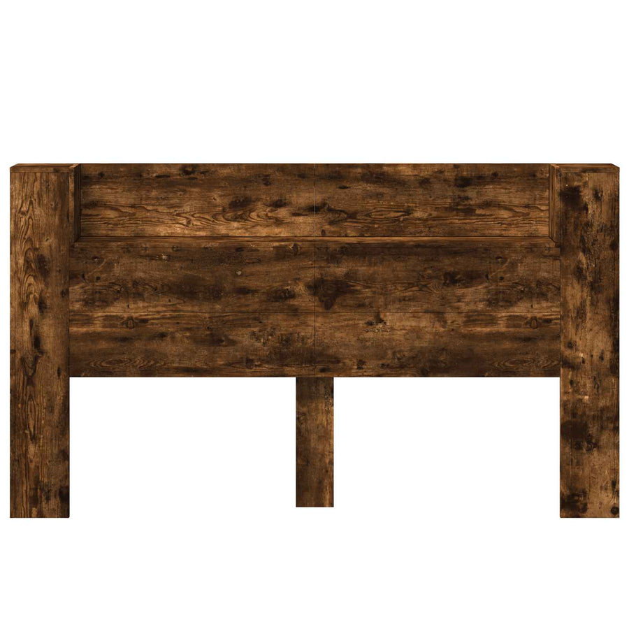 Hoofdbord Gerookt eiken 180 x 16,5 x 103,5 cm Bewerkt hout