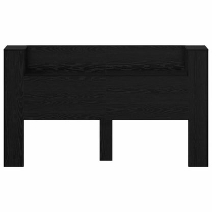 Hoofdbord Zwart Eiken 180 x 17 x 104,5 cm Bewerkt hout