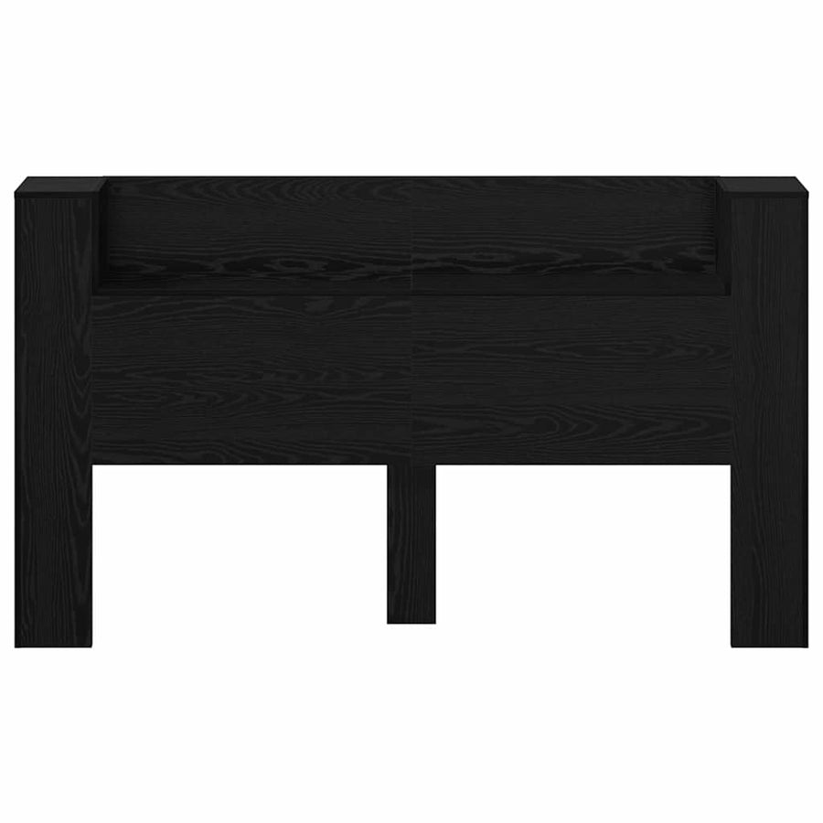 Hoofdbord Zwart Eiken 180 x 17 x 104,5 cm Bewerkt hout