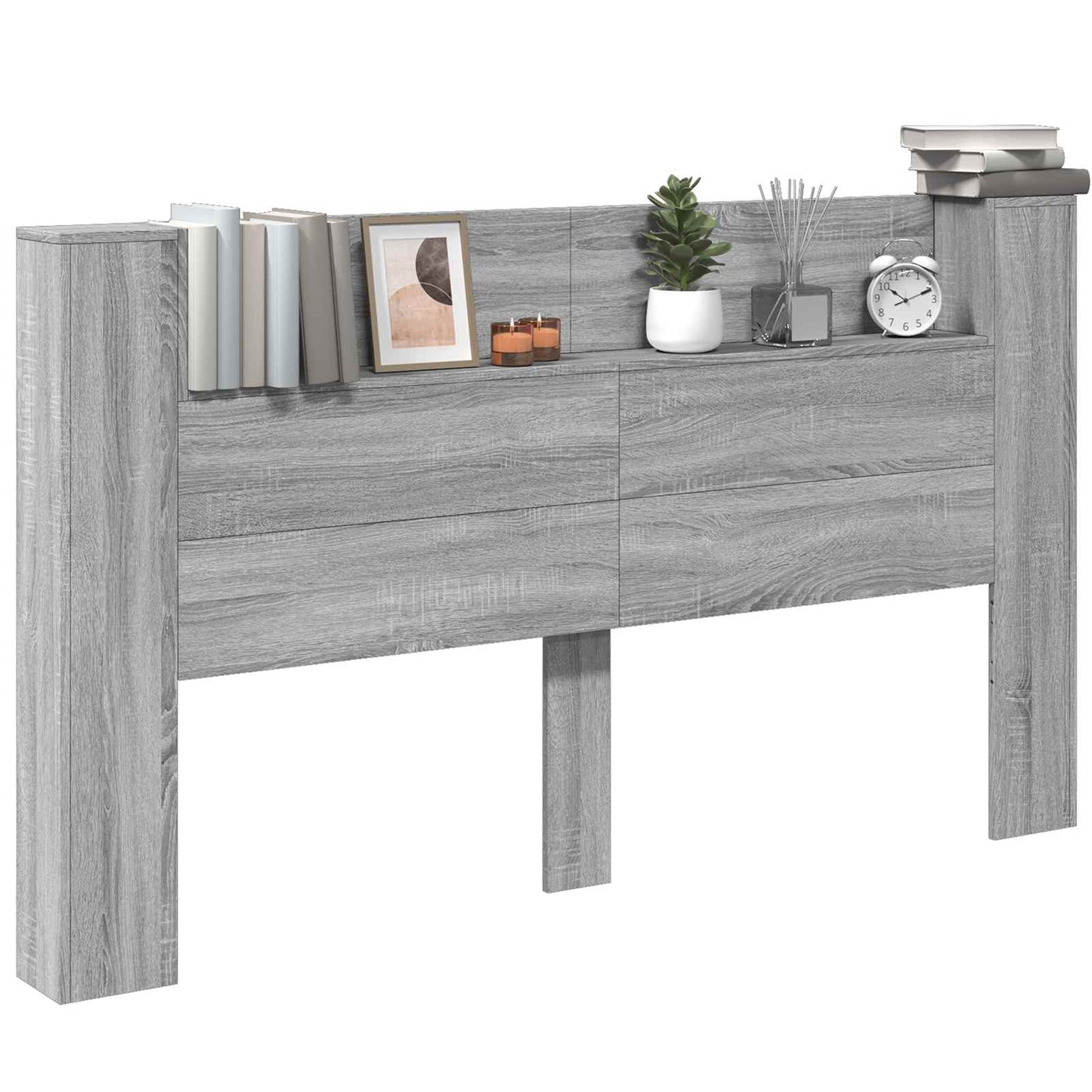 Hoofdbord Grijs Sonoma 180 x 16,5 x 103,5 cm Bewerkt hout