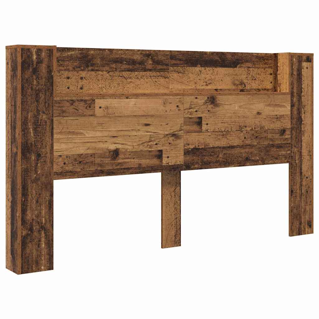 Hoofdbord met plank Oudhout 180 x 17 x 104,5 cm Bewerkt hout