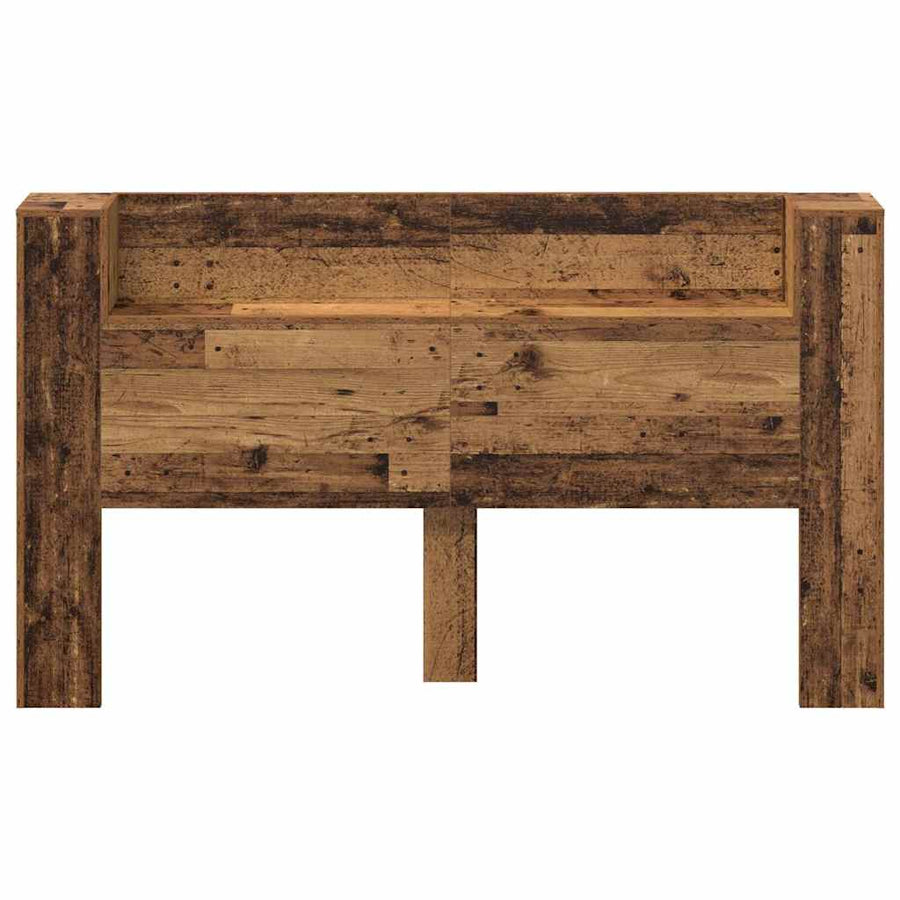 Hoofdbord met plank Oudhout 180 x 17 x 104,5 cm Bewerkt hout