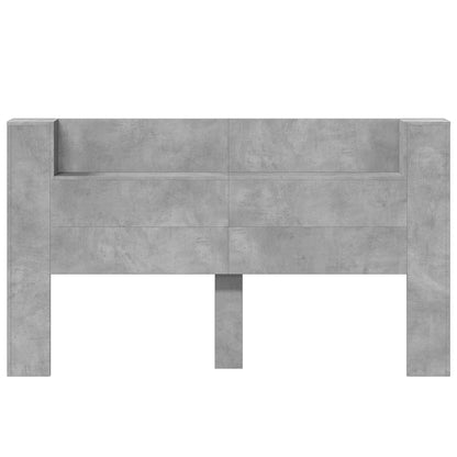 Hoofdbord Beton Grijs 180 x 16,5 x 103,5 cm Bewerkt hout