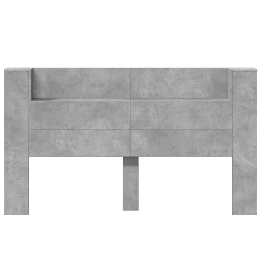 Hoofdbord Beton Grijs 180 x 16,5 x 103,5 cm Bewerkt hout