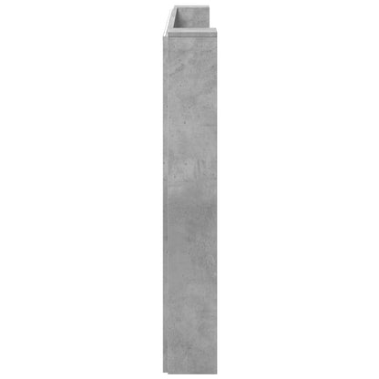 Hoofdbord Beton Grijs 180 x 16,5 x 103,5 cm Bewerkt hout