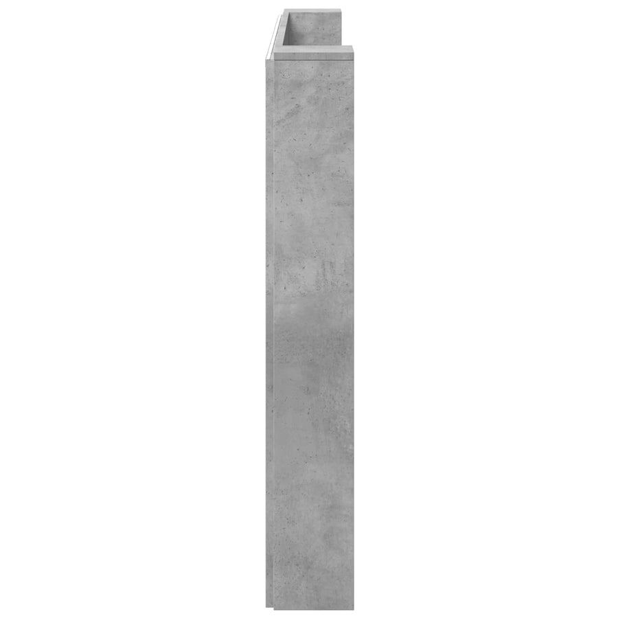 Hoofdbord Beton Grijs 180 x 16,5 x 103,5 cm Bewerkt hout
