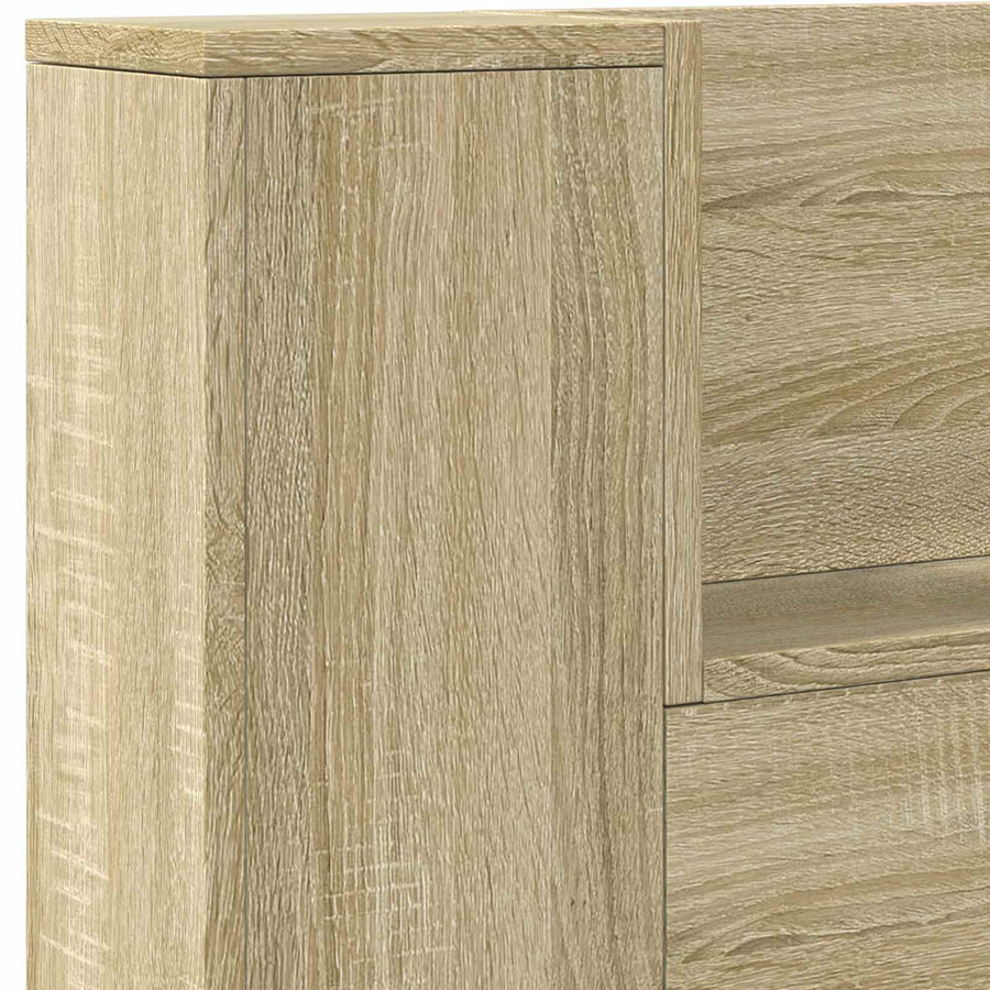 Hoofdbord Sonoma Eiken 200 x 16,5 x 103,5 cm Bewerkt hout