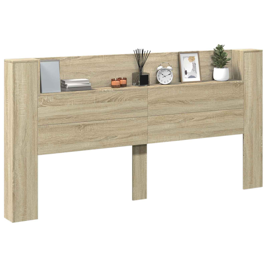 Hoofdbord Sonoma Eiken 200 x 16,5 x 103,5 cm Bewerkt hout