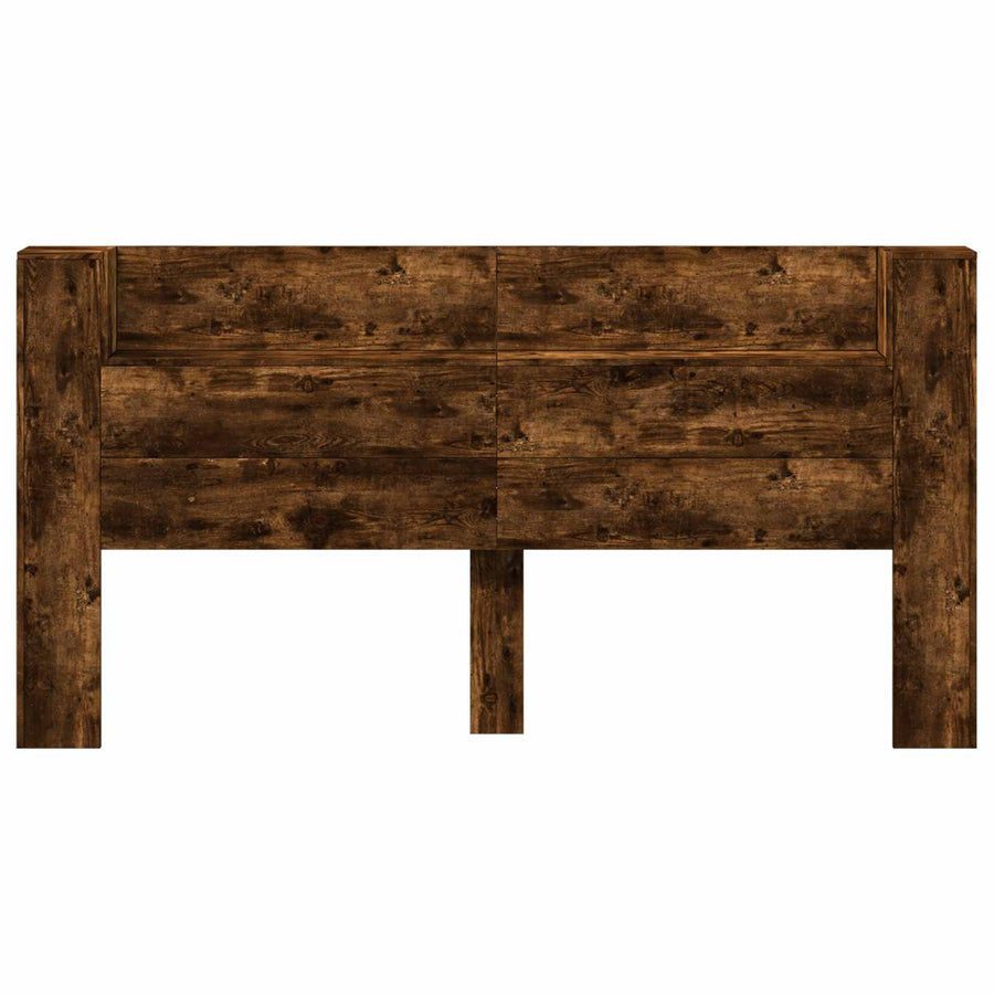 Hoofdbord Gerookt eiken 200 x 16,5 x 103,5 cm Bewerkt hout