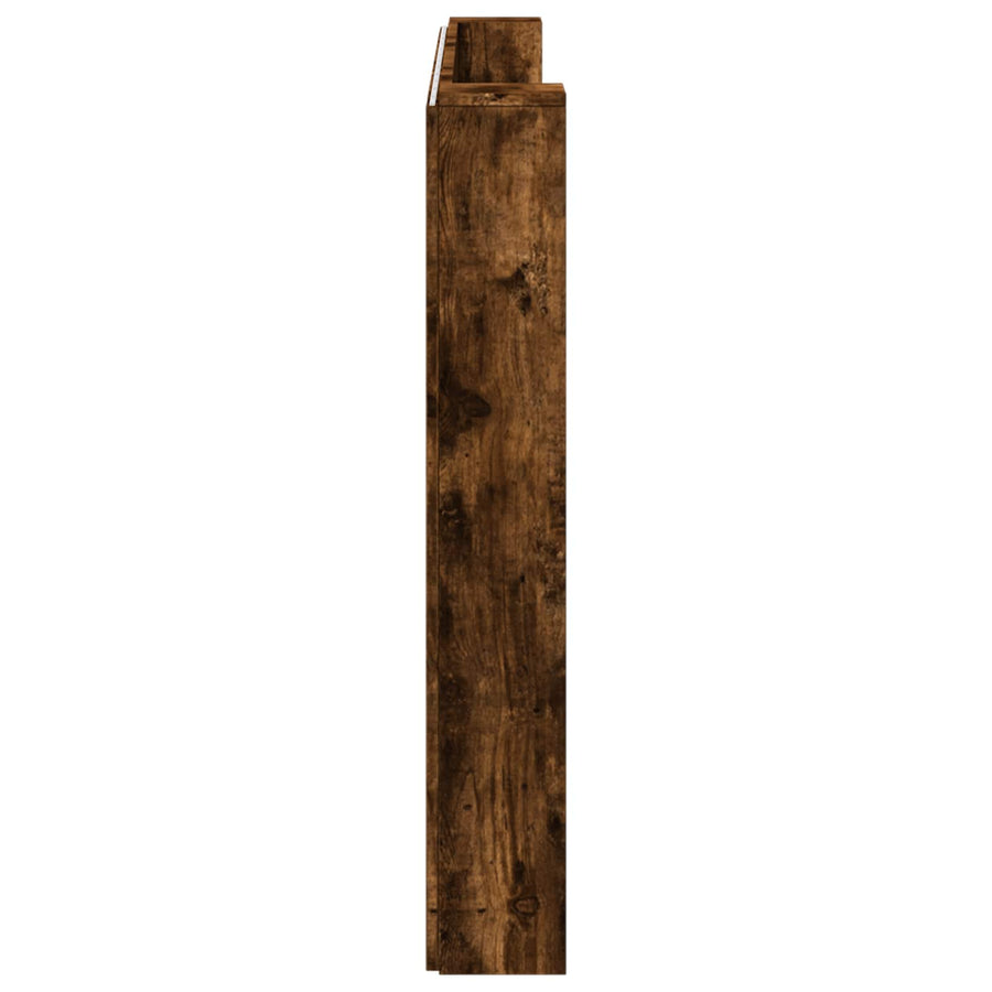 Hoofdbord Gerookt eiken 200 x 16,5 x 103,5 cm Bewerkt hout