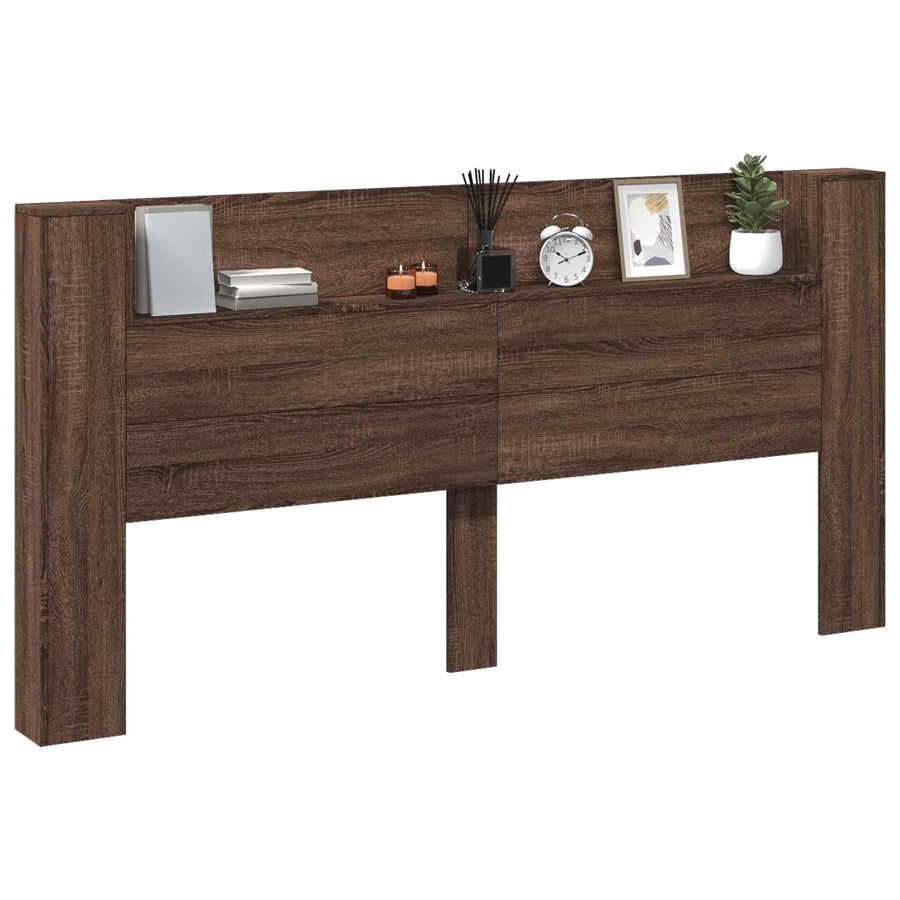 Hoofdbord Bruin Eiken 200 x 16,5 x 103,5 cm Bewerkt hout