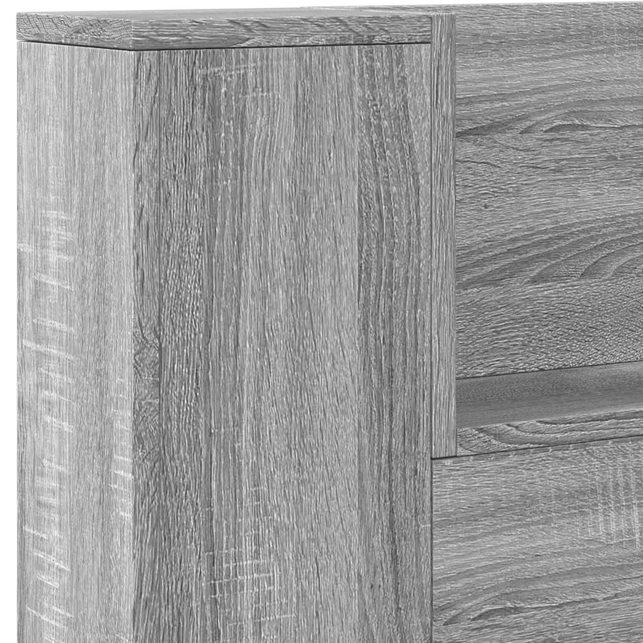 Hoofdbord Grijs Sonoma 200 x 16,5 x 103,5 cm Bewerkt hout