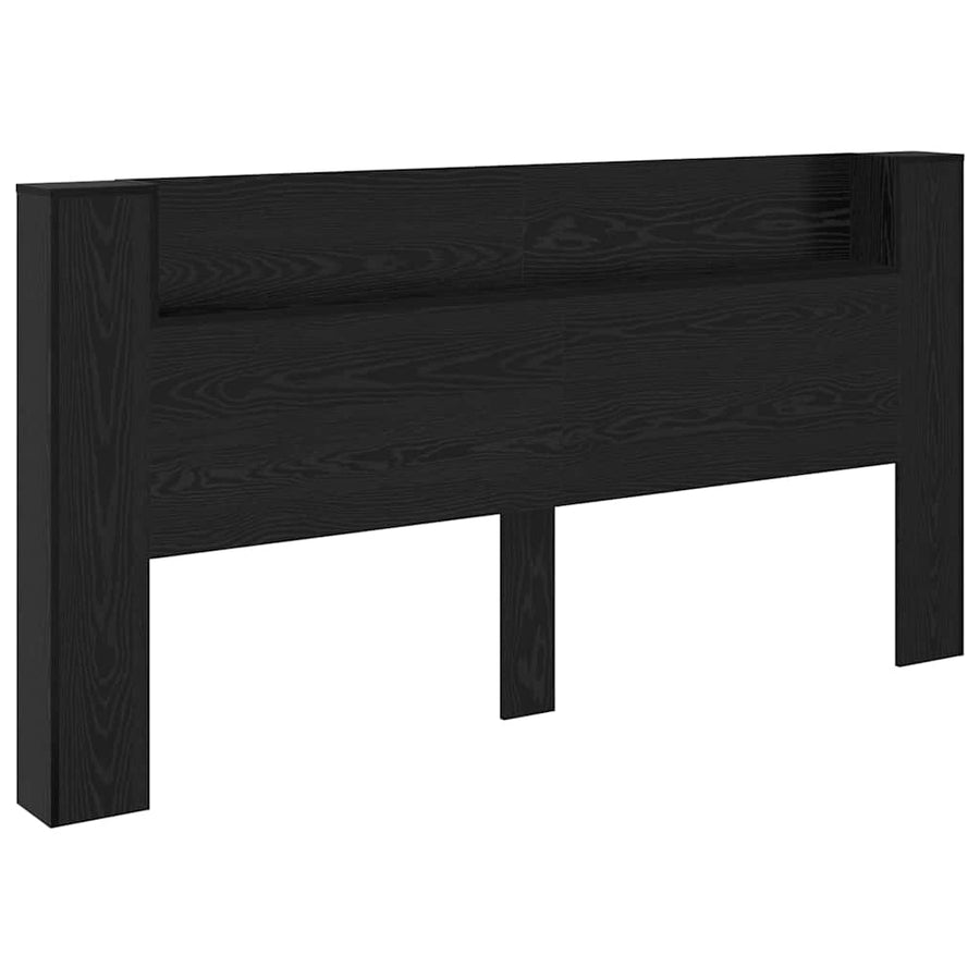 Hoofdeinde kas Zwart Eiken 120 x 15 x 103.5 cm Bewerkt hout