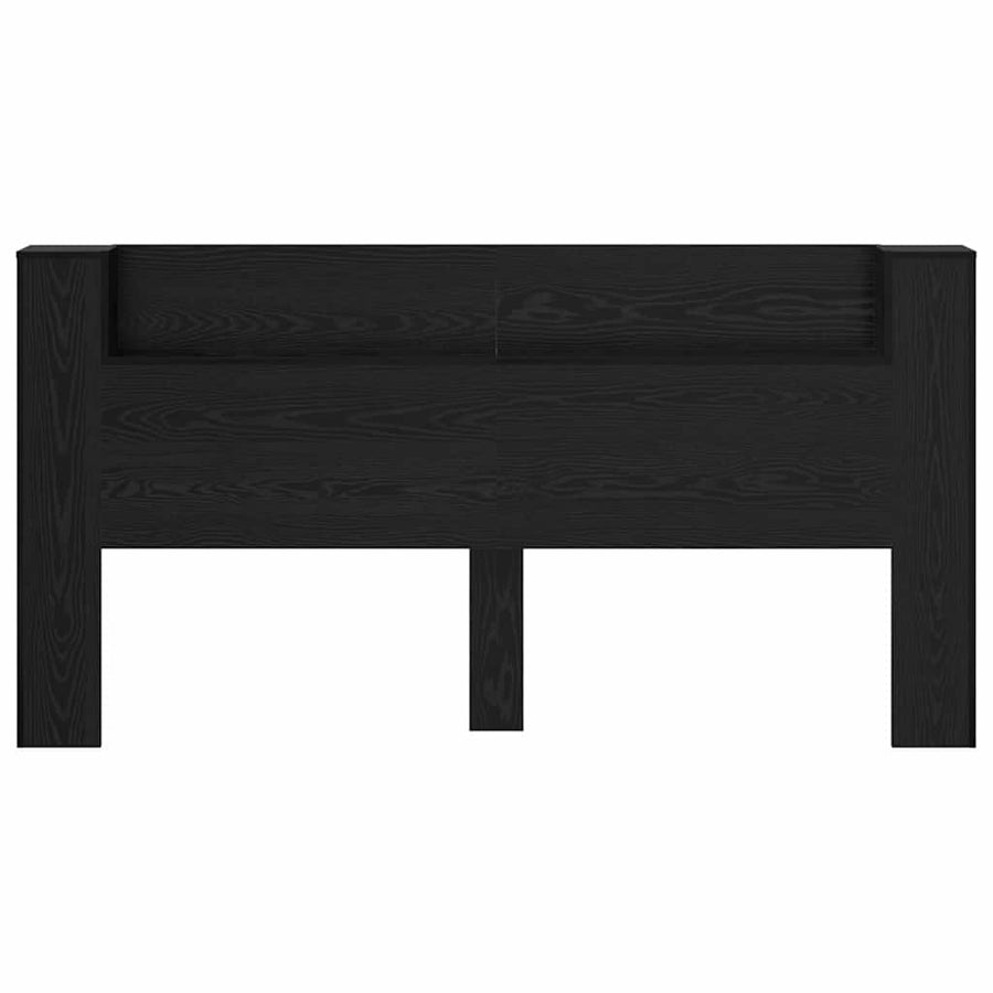 Hoofdeinde kas Zwart Eiken 120 x 15 x 103.5 cm Bewerkt hout