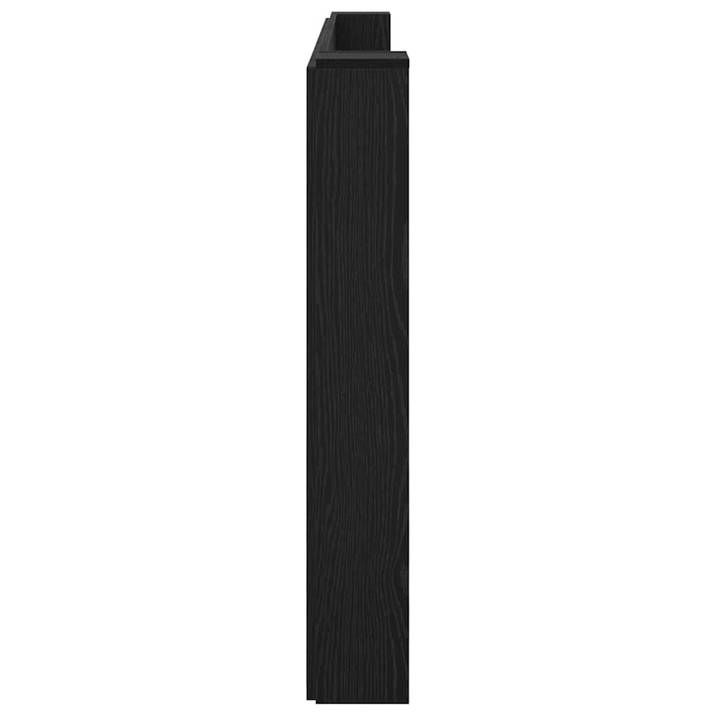 Hoofdeinde kas Zwart Eiken 120 x 15 x 103.5 cm Bewerkt hout
