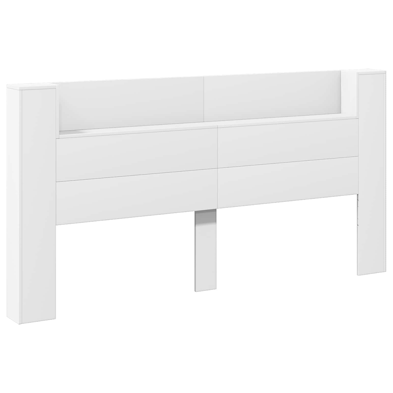 Hoofdbord met hoofdeinde Wit 200 x 16,5 x 103,5 cm Bewerkt hout