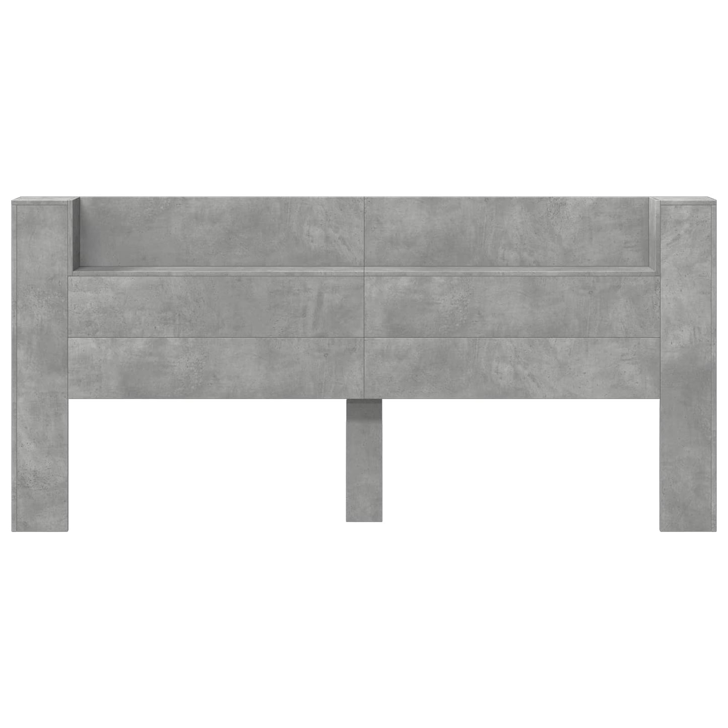 Hoofdbord Beton Grijs 200 x 16,5 x 103,5 cm Bewerkt hout