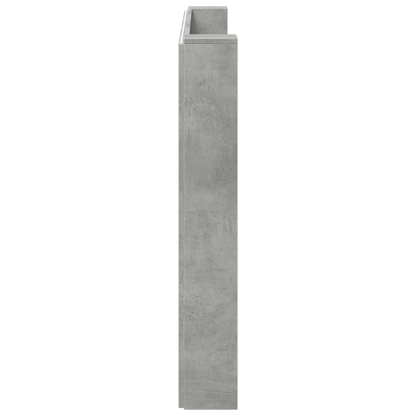 Hoofdbord Beton Grijs 200 x 16,5 x 103,5 cm Bewerkt hout
