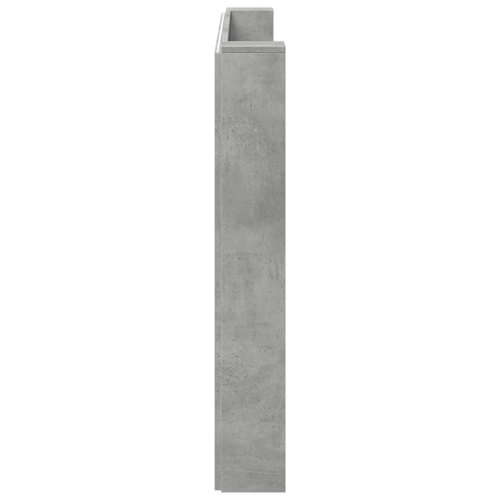 Hoofdbord Beton Grijs 200 x 16,5 x 103,5 cm Bewerkt hout