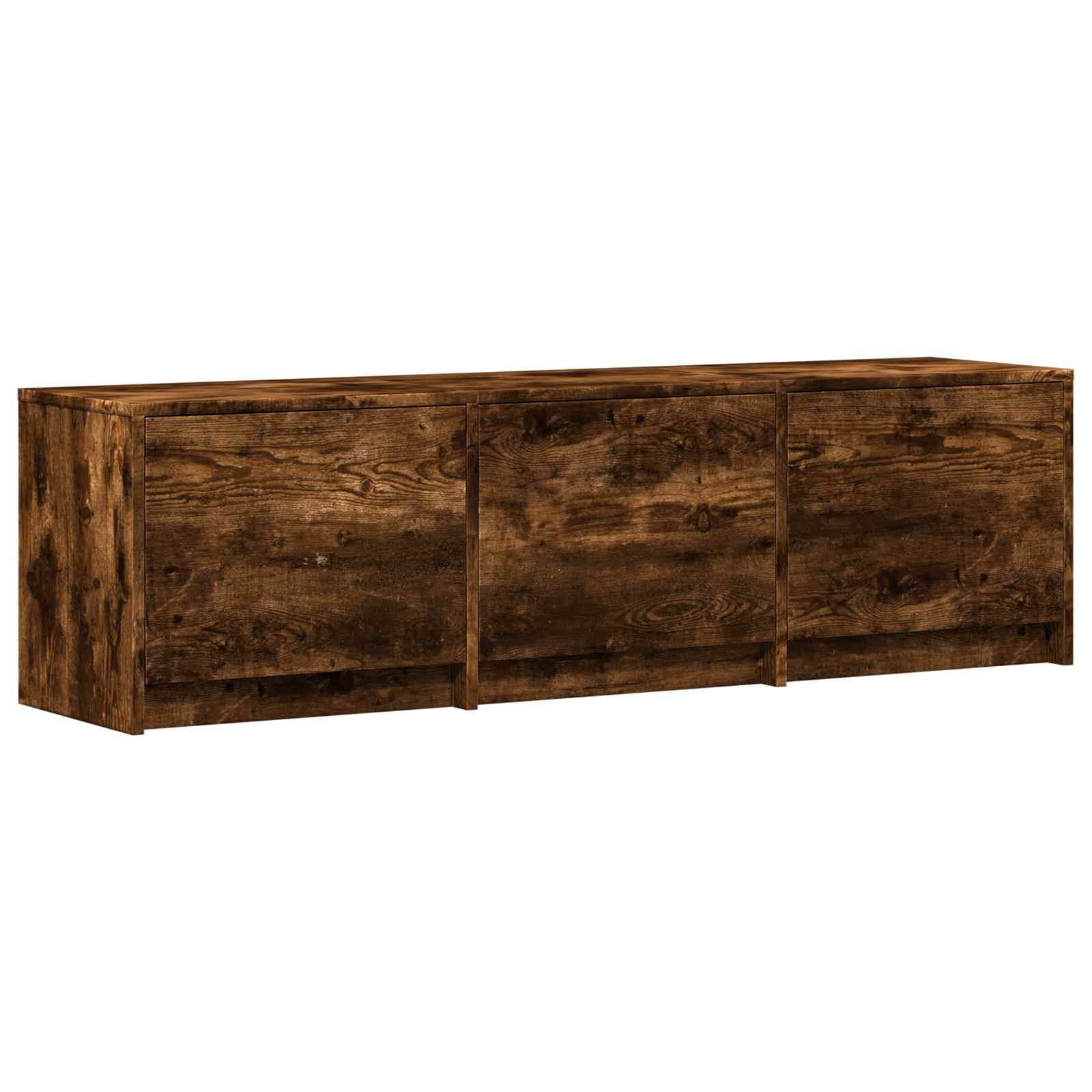 TV-kast met LED met LED met lade Gerookte Eik 140 x 34 x 40 cm