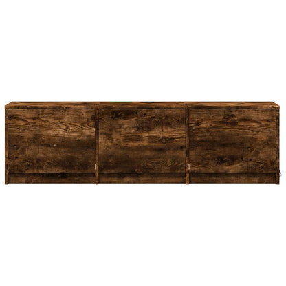 TV-kast met LED met LED met lade Gerookte Eik 140 x 34 x 40 cm
