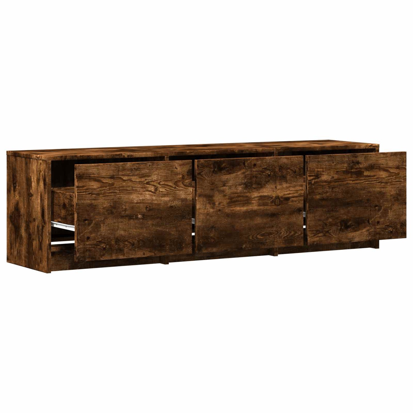 TV-kast met LED met LED met lade Gerookte Eik 140 x 34 x 40 cm