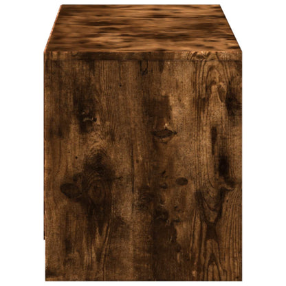 TV-kast met LED met LED met lade Gerookte Eik 140 x 34 x 40 cm