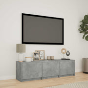 Tv-kast beton grijs 140x34x40 cm met LED