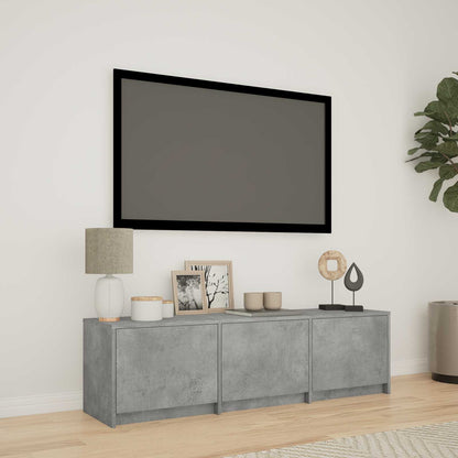 TV-kast met LED Beton Grijs 140 x 34 x 40 cm Geconstrueerd hout