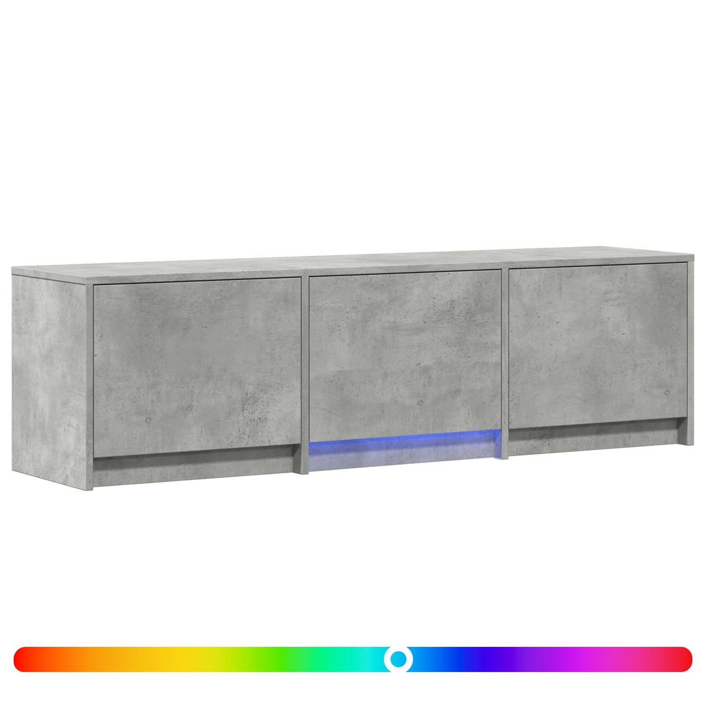 TV-kast met LED Beton Grijs 140 x 34 x 40 cm Geconstrueerd hout