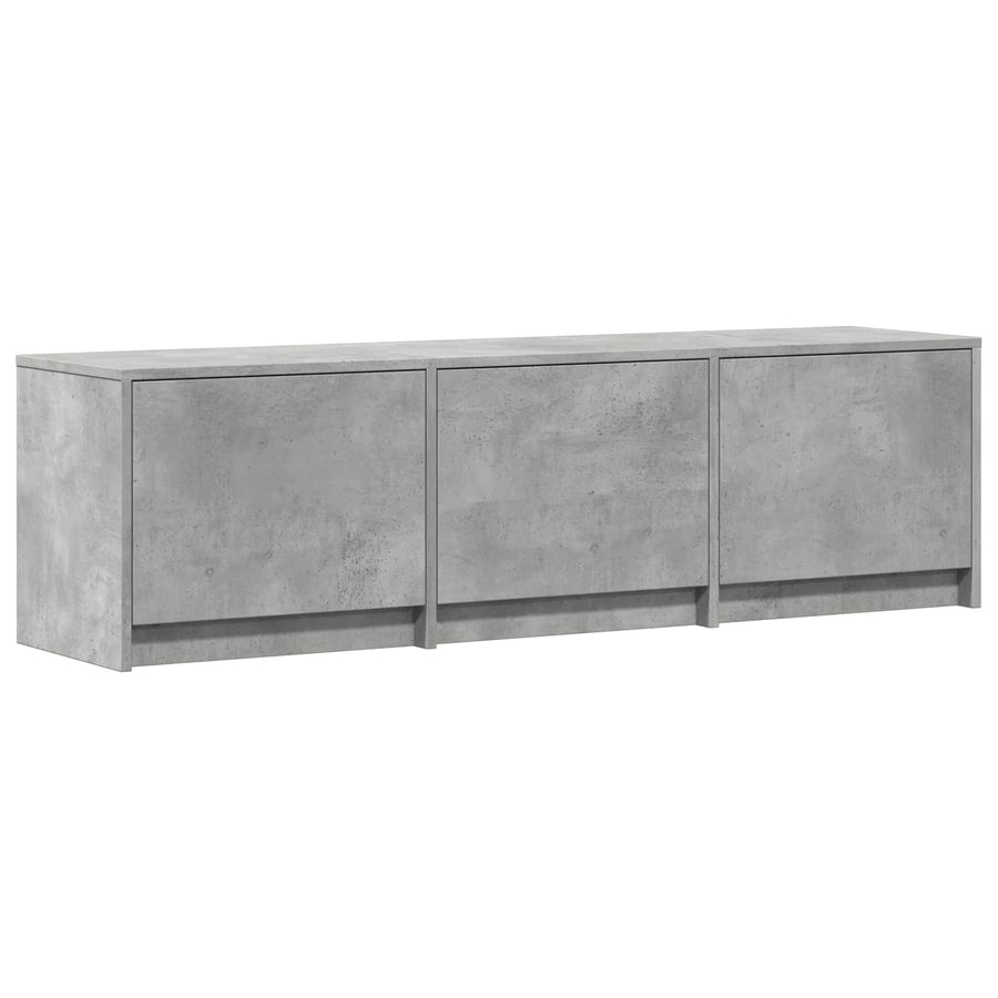 TV-kast met LED Beton Grijs 140 x 34 x 40 cm Geconstrueerd hout