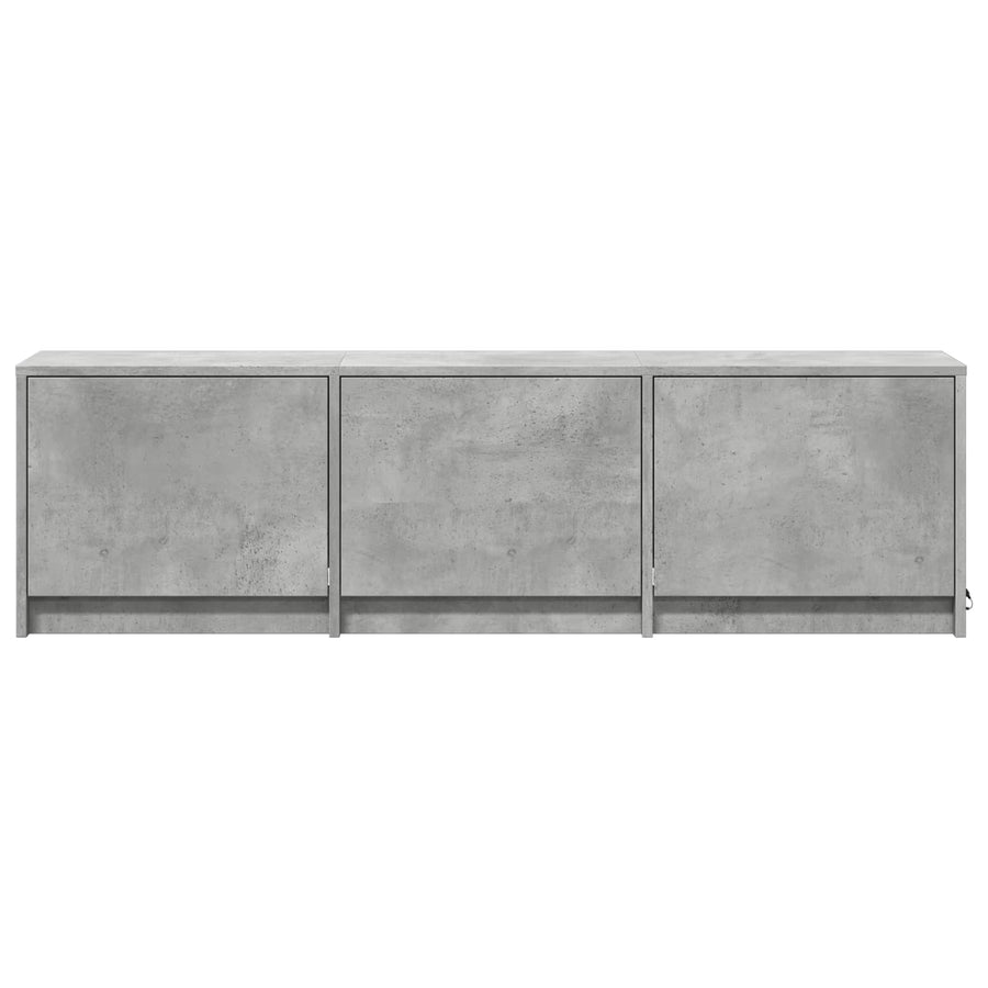 TV-kast met LED Beton Grijs 140 x 34 x 40 cm Geconstrueerd hout