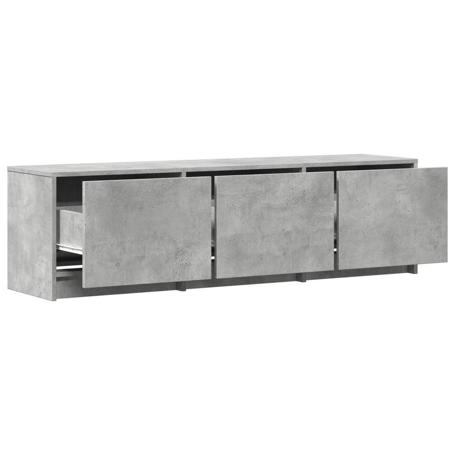 TV-kast met LED Beton Grijs 140 x 34 x 40 cm Geconstrueerd hout