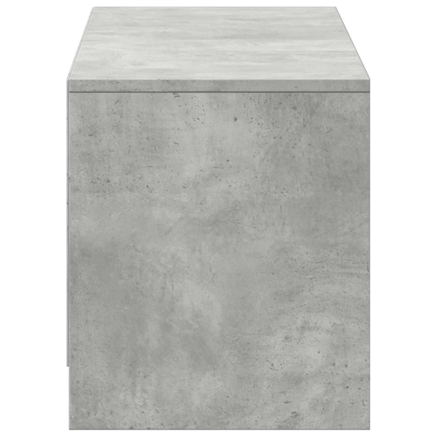 TV-kast met LED Beton Grijs 140 x 34 x 40 cm Geconstrueerd hout