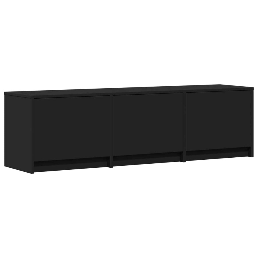 TV-kast met LED Zwart 140 x 34 x 40 cm Geconstrueerd hout